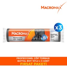 Macromax Profesyonel Çöp Torbası Battal Boy 10’lu X3