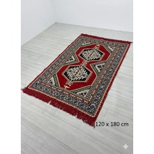 Bakırözü Home Pamuk Polyester Karışımlı Otantik Şark Köşesi Kilimi - Yahyalı Kırmızı Modeli Yıkanabilir Kilim