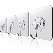 Sardıcı 3 Adet Pratik Çok Amaçlı Güçlü Şeffaf Duvar Askısı Yapışkan Kancalı Mutfak Banyo Askı