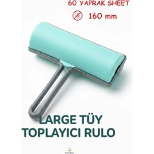 Calvera 60 Yaprak Large Tüy Toplayıcı Rulo 160 mm - Kedi Köpek Tüyü ve Toz Temizleyici Yapışkanlı Rulo