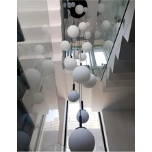 Kafkas 1mt Tepsi 30 Camlı Modern Galeri Boşluğu Avize