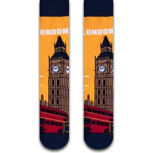 Neşeli Çoraplar London Renkli Unisex Çorap