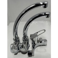 Kevser Üçlü Set Batarya Lavoba Mutfak Evye