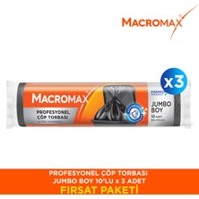 Macromax Profesyonel Çöp Torbası Jumbo Boy 10’lu X3