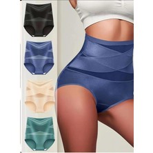 Bitangosu 4'lü Yüksek Bel Korseli Slip Külot, Toparlayıcı, Esnek, Şık, Zamansız Bir Model , Bir Benzeri Yok