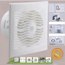 Hiva Elektrikli Wc Mutfak Büro Banyo Havalandırma 200 mm Aspiratör Fan