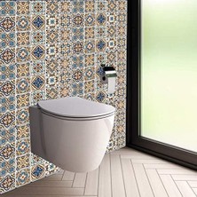 Kendinden Yapışkanlı Karma Fas Desenli Pvc, Yapışkanlı Kaplama, Çıkartması, Zemin Duvar Karosu 10X10 cm (20 Adet/0,20 M2)