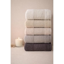 5'li El & Yüz Havlu Seti 50 x 90 - %100 Pamuklu,yumuşak Dokulu , Yüksek Emici Doğal Tonlar