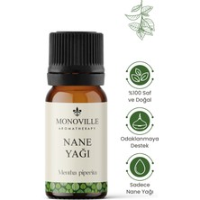 Monoville Tıbbi Nane Uçucu Yağı 10 ml % 100 Saf ve Doğal ( Peppermint Essential Oil )