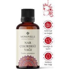 Monoville Nar Çekirdeği Yağı 30 ml Soğuk Sıkım %100 Saf Ve Doğal ( Pomegrenate Seed Oil )