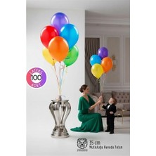Belle Fusion Mey Ithalat® Premium Serisi 35 cm Mat Lateks Balon Seti – 100’LÜ Profesyonel Etkinlik Paketi