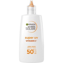 Ambre Solaire Super Uv C Vitamini Koyu Leke Karşıtı Fluid Yüz Güneş Kremi SPF50+ 40 ml