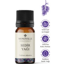 Monoville Sedir Uçucu Uçucu Yağı 10 ml %100 Saf Ve Doğal ( Cedarwood Essential Oil )