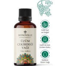 Monoville Üzüm Çekirdeği Yağı 30 Ml Soğuk Sıkım %100 Saf ve Doğal ( Grape Seed Oil )