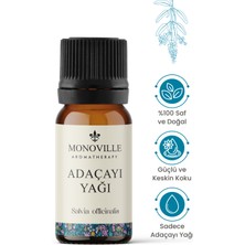 Monoville Adaçayı ( Acı Elma ) Uçucu Yağı 10 Ml %100 Saf Ve Doğal ( Sage Essential Oil )