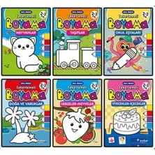 Aesco Tekerlemeli Boyama 6 Kitap (Takim)
