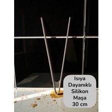 Seraph Sert Uçlu Isıya Dayanıklı Yanmaz Yapışmaz Silikon 30 cm Maşa