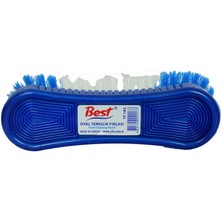 Subutu Oval Temizlik Fırçası Plastik Halı Fırça Karışık Renk 17 cm