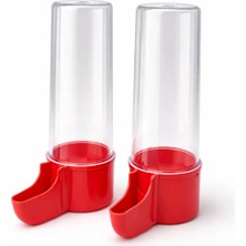 Papağanhane 100 ml Ikili Kuş Suluğu Kırmızı | Muhabbet Kanarya Forpus Cennet Sultan Papağan Suluk