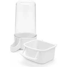 Papağanhane Kuş Suluğu 200 ml + Tünekli Mama Kabı Seti – Kaliteli Plastik Malzeme, Dayanıklı 2’li Set