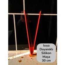 Seraph Sert Uçlu Isıya Dayanıklı Yanmaz Yapışmaz Silikon 30 cm Maşa