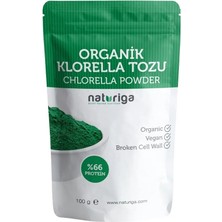Naturiga Organik Chlorella Tozu 100 gr Yetişkinler İçin %66 Protein ve Yüksek Lif İçeriği