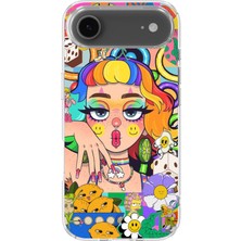 Lelia iPhone 17 Air Uyumlu Baskılı Şeffaf Telefon Kılıfı | Koleksiyon: Chromatica Aura