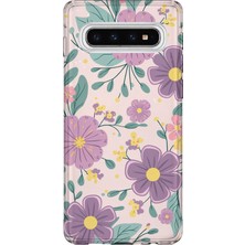 Lelia Samsung Galaxy S10 Uyumlu Baskılı Şeffaf Telefon Kılıfı | Koleksiyon: Pastelbloom Soft Series