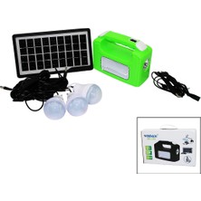 Go İthalat Solar Seyyar Panelli - Fiş Şarjlı 2in1 Yatay - Oval Model El Feneri  - 3 Parça  Ampul Kablolu - Powerbank (3791)