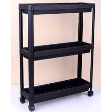 Go İthalat Siyah Çok Amaçlı Katlı Raf Ünitesi (3791)