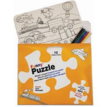 Aesco Funny Mat Puzzle - Taşıtlar 30X40CM