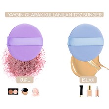 Belle Fusion 4'lü Tutmalı Pudra Makyaj Süngeri Puf Seti