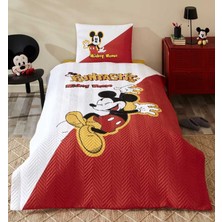Özdilek Disney Kapitoneli Nevresim Takımı Tek Kişilik  Ranforce Krmz Mıckey Funtastıc