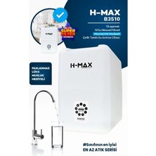 H-MAX Reverse Osmosis System Süper Sarım Membran 13 Aşama 9 Litre Çelik Tanklı Su Arıtma Cihazı