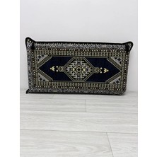 Bakırözü Home Şark Köşesi Takımı Sırt Dayama Yastığı Lacivert Yahyalı Modeli (Sünger Dahil) 42 x 92 x 10 cm