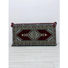 Bakırözü Home Bordo Yahyalı Modeli Şark Köşesi Takımı Sırt Dayama Yastığı Pamuk Polyester 42 x 92 x 10 cm Çift Taraflı Dikdörtgen