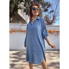 Liyosel Denim Gömlek Elbise