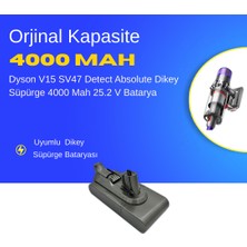 Ümit Maker Dyson V15 SV47 Detect Absolute 4000MAH Pil Dikey Süpürge Batarya