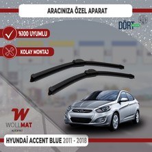 Wollmat Hyundai Accent Blue Silecek 2011 2018 Silecek Takımı Araca Özel