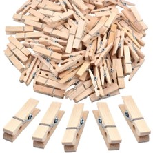 Ahşap Mandal 100 Lü Küçük Natural