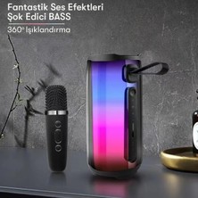 Najmaddin Newface Pluse 5 Mikrofonlu Rgb Kablosuz Hoparlör - Siyah