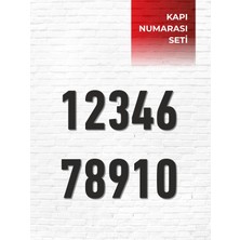 Dijidepo 1-10 Arası Kapı Numarası Seti 6 cm Pleksi Daire Apartman Bina Numaratörü