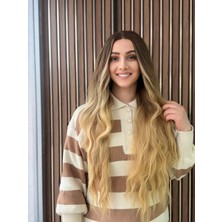 Aura Peruk New Sezon En Trend Ombreli Renk Tonunda Olan Perçemsiz Şahane Dalgalı Modelimiz