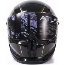 Gümrük Bey Ruroc Atlas 3.0 Carbonized Titan Xxl Kapalı Motorsiklet Kaskı