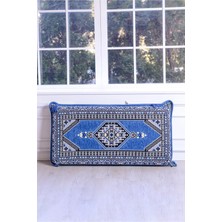 Bakırözü Home Şark Köşesi Takımı Sırt Dayama Yastığı Yahyalı Mavi Modeli (Sünger Dahil) 42 x 92 x 10 cm