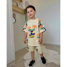 Jelibom Beyaz Mickey Baskılı Erkek Çocuk Takım