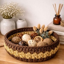 Uretti - Fethiye 9927 3238 Kağıt Ip Örgü Dekoratif Sepet 18 cm – Küçük Düzenleyici Sepet
