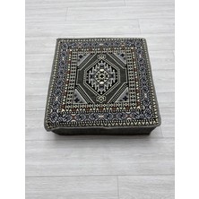 Bakırözü Home Gri Yahyalı Modeli Çökmeyen Süngerli Şark Köşesi Orta Sehpa (60 x 60 x 20 Cm)