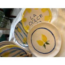 Arken Seramik El yapımı Seramik tabak limon Temalı