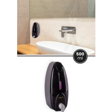 Flosoft F160S Pratik Kapaklı Siyah Köpük Verici 500 Ml, Duvara Monte Ekonomik Köpük Sabun Dispenseri